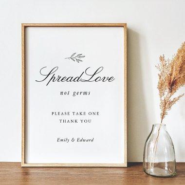 Modern Botanical Wedding  Mask Sign