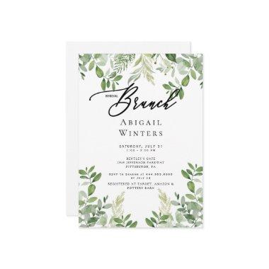 Modern Bridal Brunch Foliage Bridal Shower I Invitations