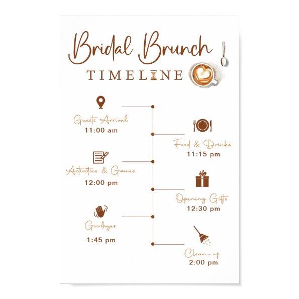 Modern Bridal Brunch Timeline Sign