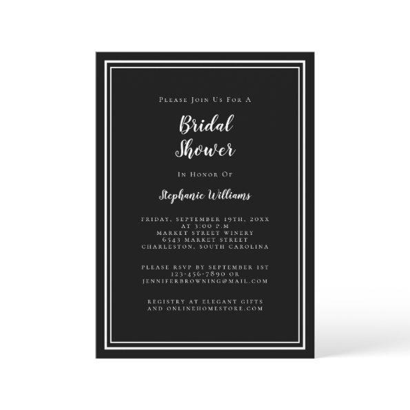 Modern  Elegant Chic Black White