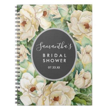 Modern Bridal Shower Magnolia Gift List Name Notebook