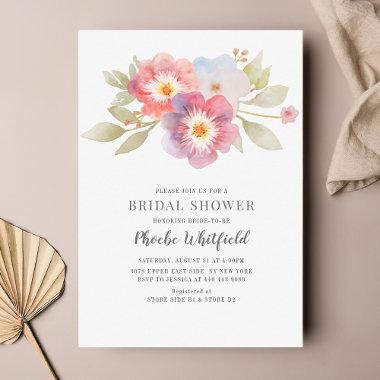 Modern Bridal Shower Watercolor Floral Budget