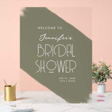 Modern  Welcome Paint Sage Acrylic Sign