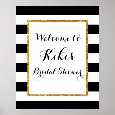 Modern bridal shower welcome sign
