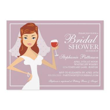 Modern Bride Wine Theme Bridal Shower Invitations