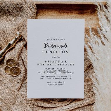 Modern Bridesmaids Luncheon Shower Invitations