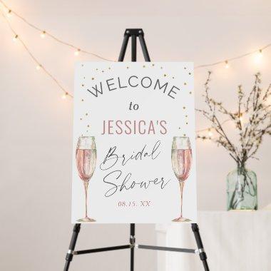 Modern Brunch & Bubbly bridal shower welcome sign