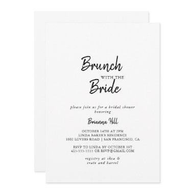 Modern Brunch with the Bride Shower Invitations