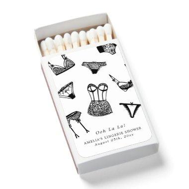 Modern Brush Script Lingerie  Matchboxes