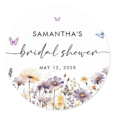 Modern Butterflies  Welcome Sign Classic Round Sticker