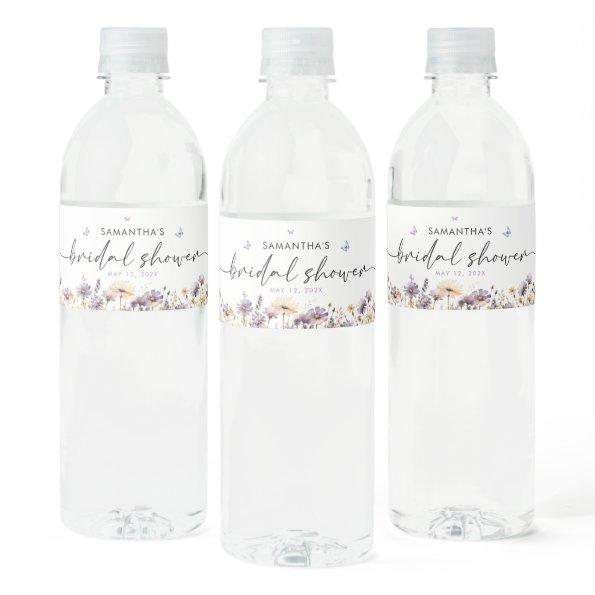 Modern Butterflies  Welcome Sign Water Bottle Label