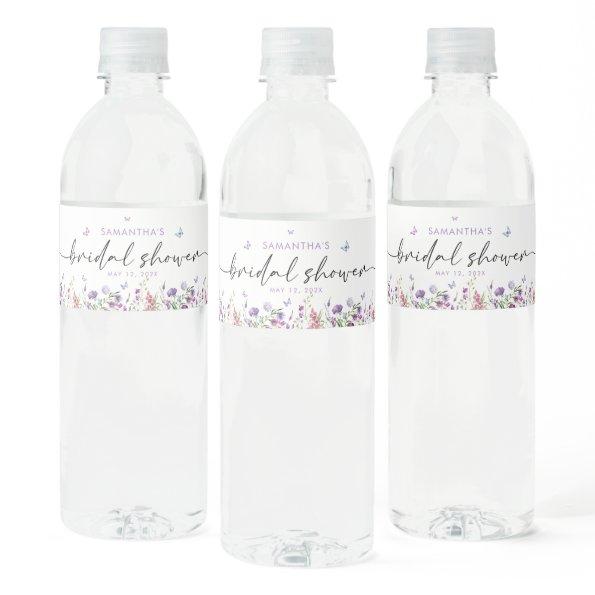 Modern Butterflies  Welcome Sign Water Bottle Label