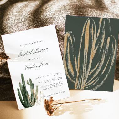 Modern Cactus Bridal Shower Invitations