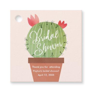Modern Cactus Bridal Shower Thank You Favor Tags