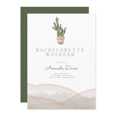 Modern Cactus Desert Western Bachelorette Weekend
