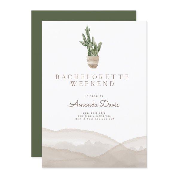 Modern Cactus Desert Western Bachelorette Weekend