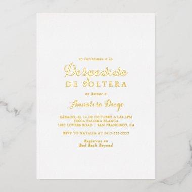 Modern Calligraphy Despedida de Soltera Gold Foil