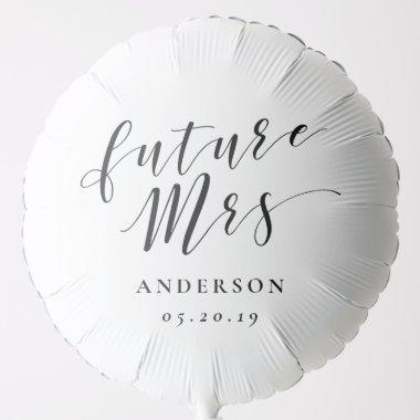 Modern Calligraphy Future Mrs. Bridal Shower Balloon