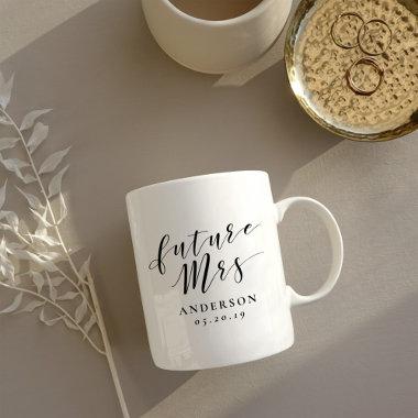 Modern Calligraphy Future Mrs. Engagement Gift Coffee Mug