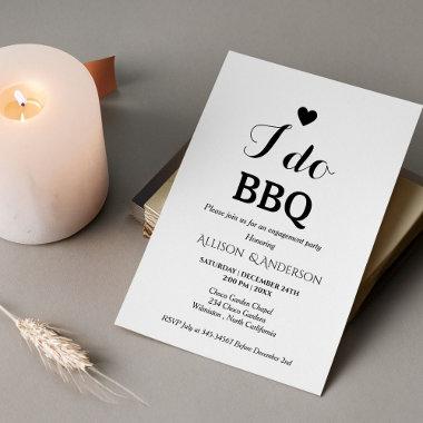 Modern calligraphy i do bbq engagement party Invitations