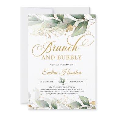 Modern calligraphy lettering brunch and bubbly