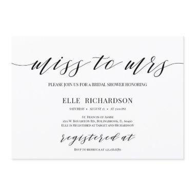 Modern calligraphy miss to mrs