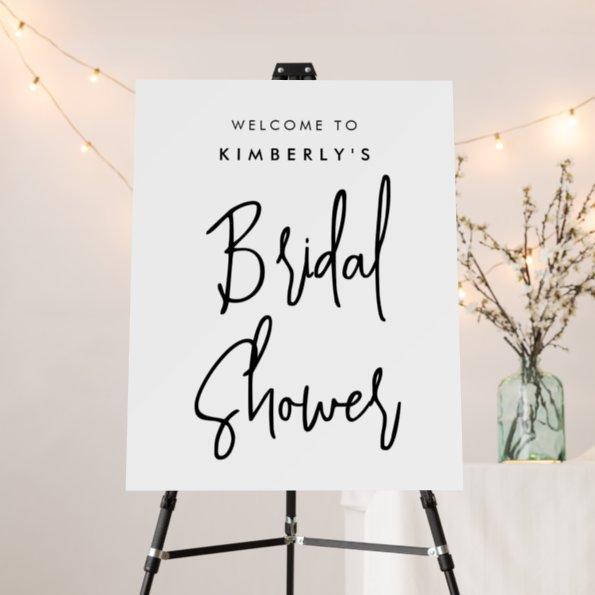 Modern Calligraphy Script Welcome Bridal Shower Foam Board