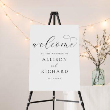 Modern calligraphy simple wedding welcome sign
