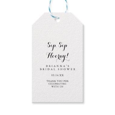 Modern Calligraphy Sip Sip Hooray  Gift Tags