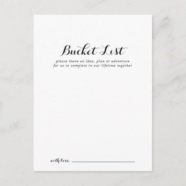 Modern Calligraphy Wedding Bucket List Invitations