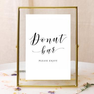Modern Calligraphy Wedding Donut Bar Sign