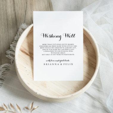 Modern Calligraphy Wedding Wishing Well Enclosure Invitations