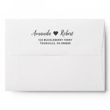 Modern Cassis Wedding Return Address Envelope