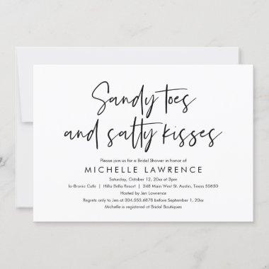Modern Casual and Fun, Bridal Shower Beach Party Invitations