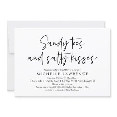 Modern Casual and Fun, Bridal Shower Beach Party Invitations