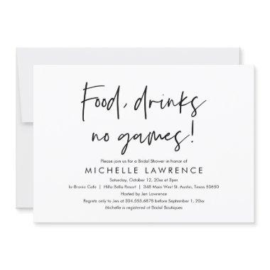 Modern Casual, fun and playful Bridal Shower Party Invitations