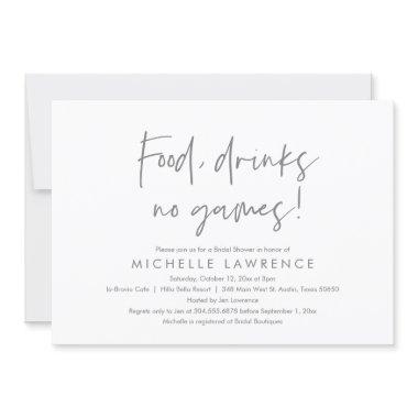 Modern Casual, fun and playful Bridal Shower Party Invitations