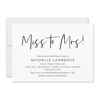 Modern Casual, fun and playful Bridal Shower Party Invitations