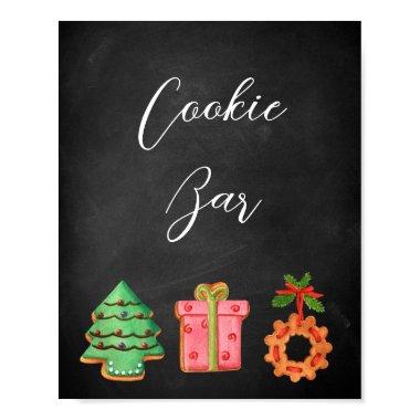 Modern Chalkboard Christmas Cookie Bar Sign