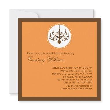 Modern Chandelier Bridal Shower Invitations