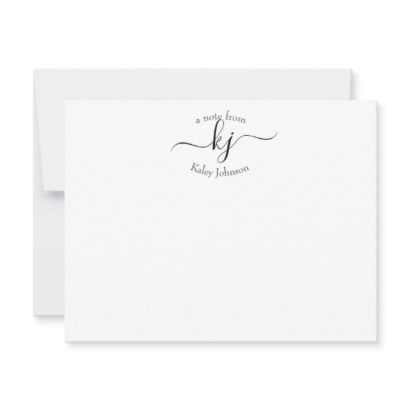 Modern Chic 2 Monogram Initials Personalized Thank You