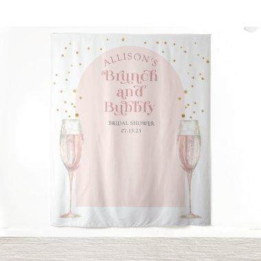 Modern chic Arch champagne bridal shower backdrop