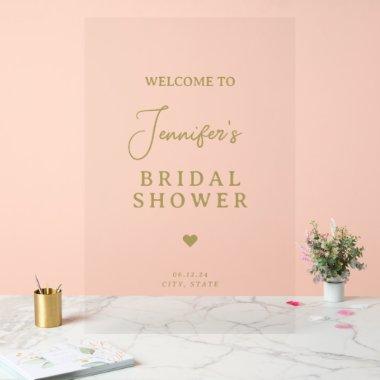 Modern Chic  Welcome Gold Script Acrylic Sign