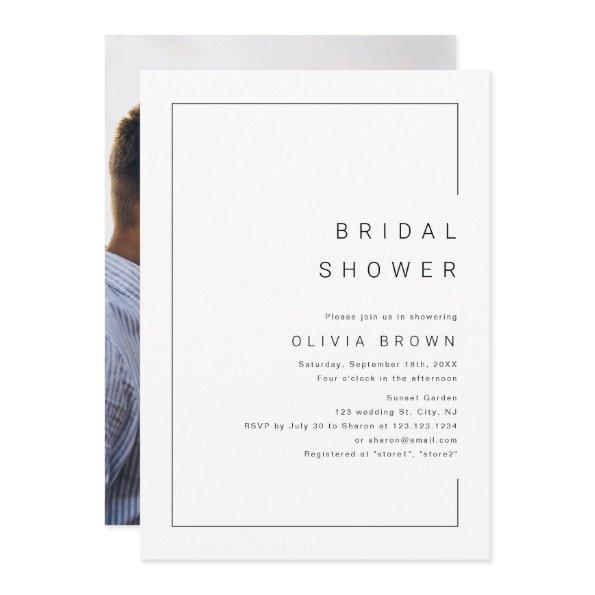 Modern chic minimalist photo  invitat