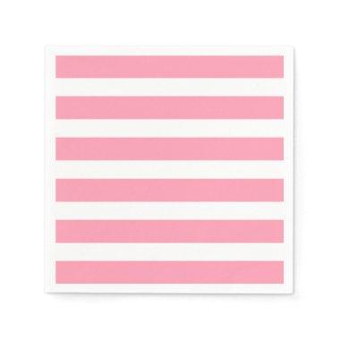 Modern Chic Pink Stripe Party Napkins