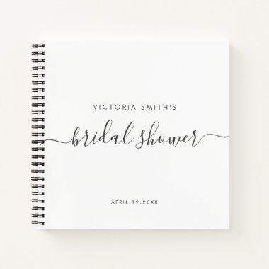 Modern Chic Script Bridal Shower Bridesmaid Notebook