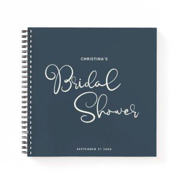 Modern Chic Script Cute Bridal Shower Guest Notebook