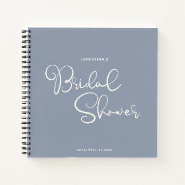Modern Chic Script Cute Bridal Shower Guest Notebook