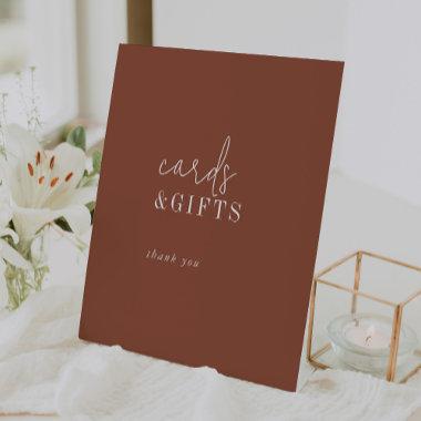 Modern Chic Terracotta Rust Invitations and Gifts Sign