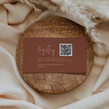 Modern Chic Terracotta Rust Gift Registry Enclosure